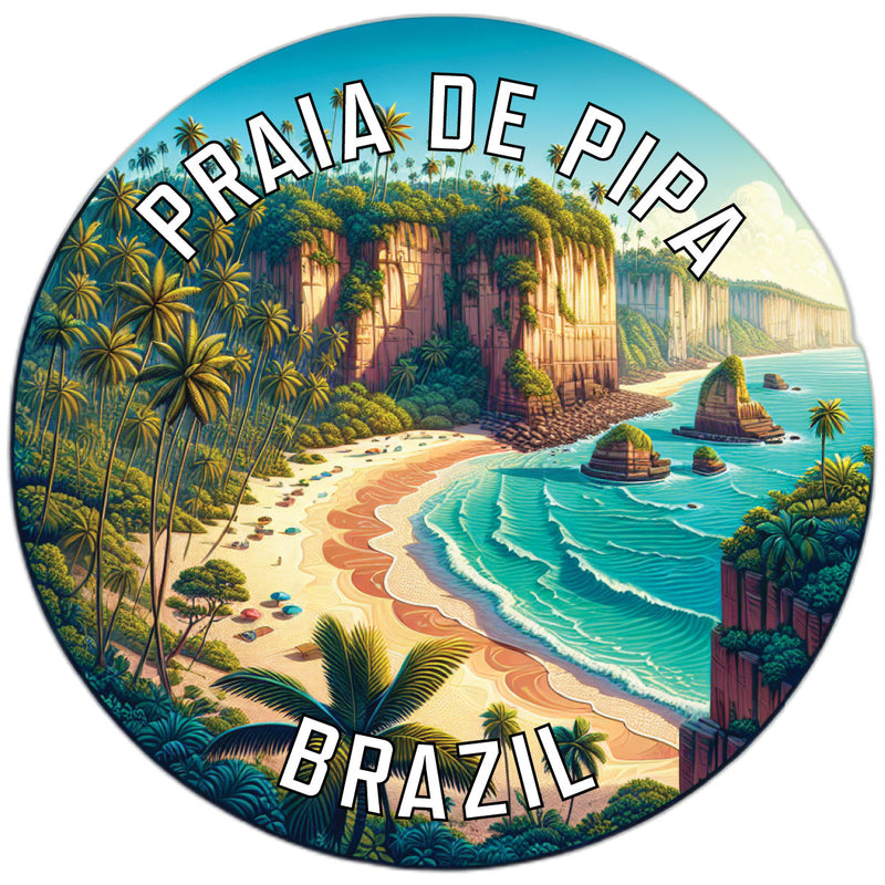 Praia de Pipa Souvenir Die Cut Flat Magnet 2-Inch