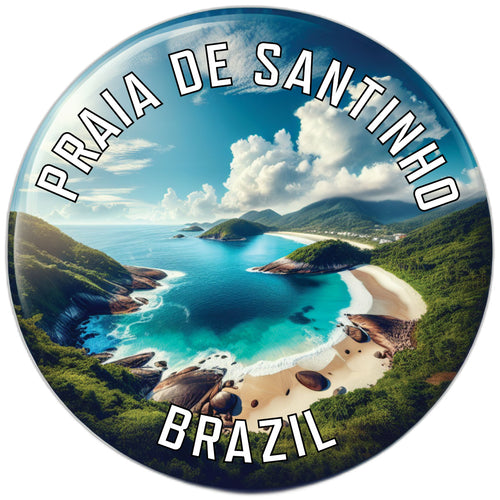 Praia de Santinho Souvenir Die Cut Flat Magnet 2-Inch