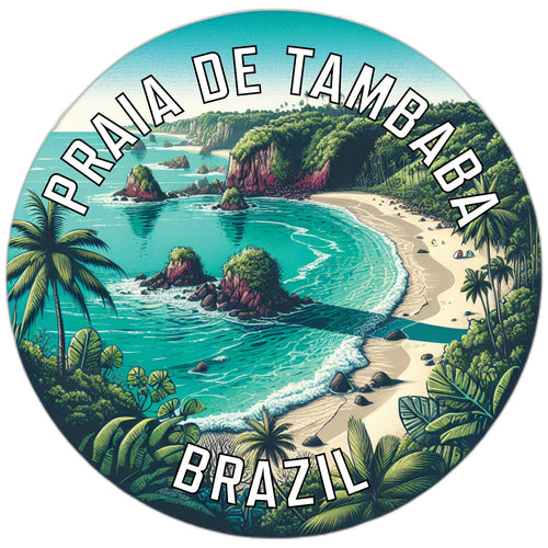 Praia de Tambaba Souvenir Die Cut Flat Magnet 6-Inch