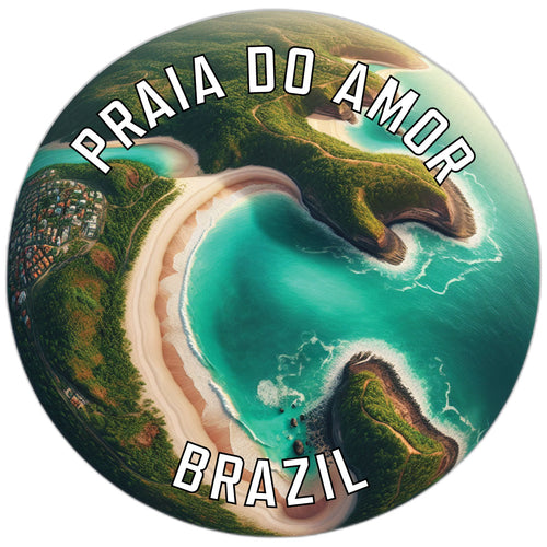 Praia do Amor Souvenir Die Cut Flat Magnet 2-Inch