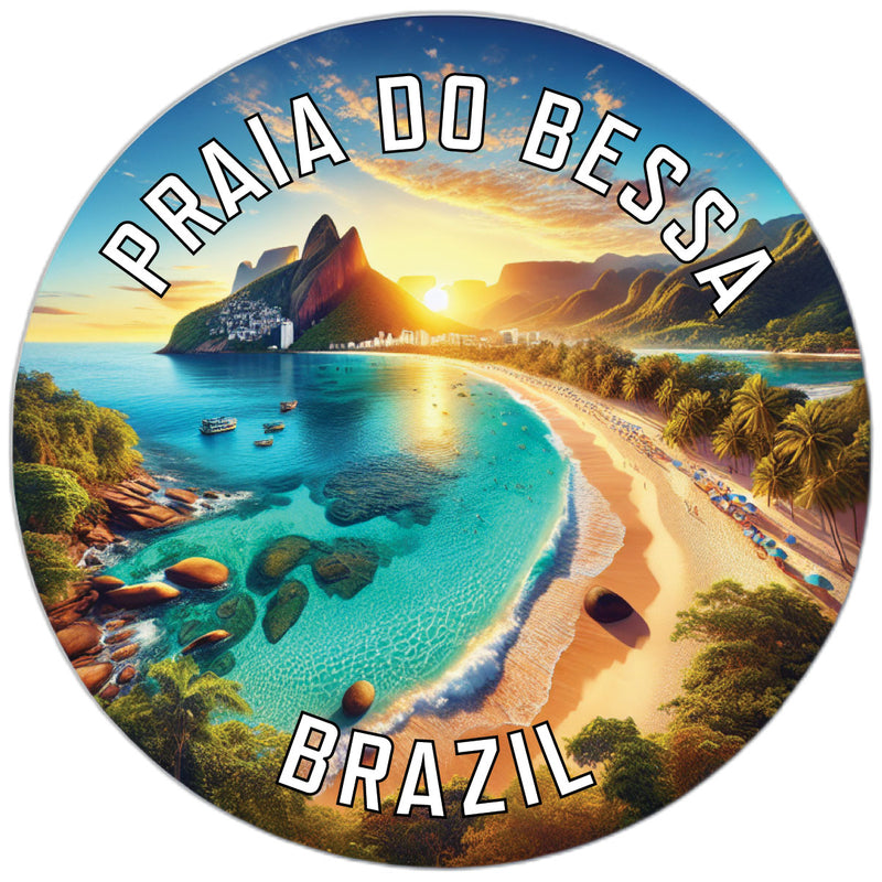 Praia do Bessa Souvenir Die Cut Flat Magnet 6-Inch