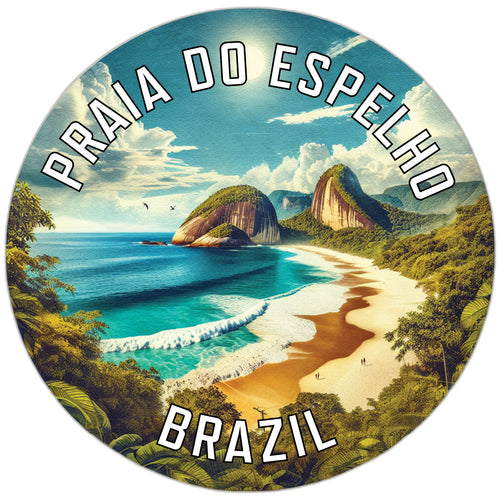 Praia do Espelho Souvenir Die Cut Flat Magnet 2-Inch