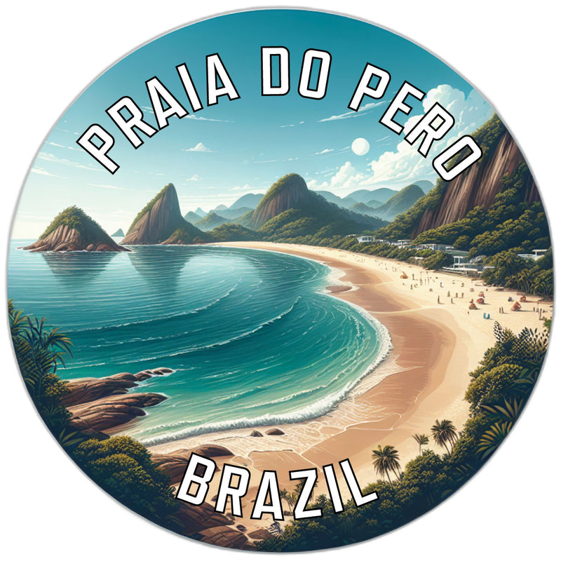 Praia do Pero Souvenir Die Cut Flat Magnet 2-Inch