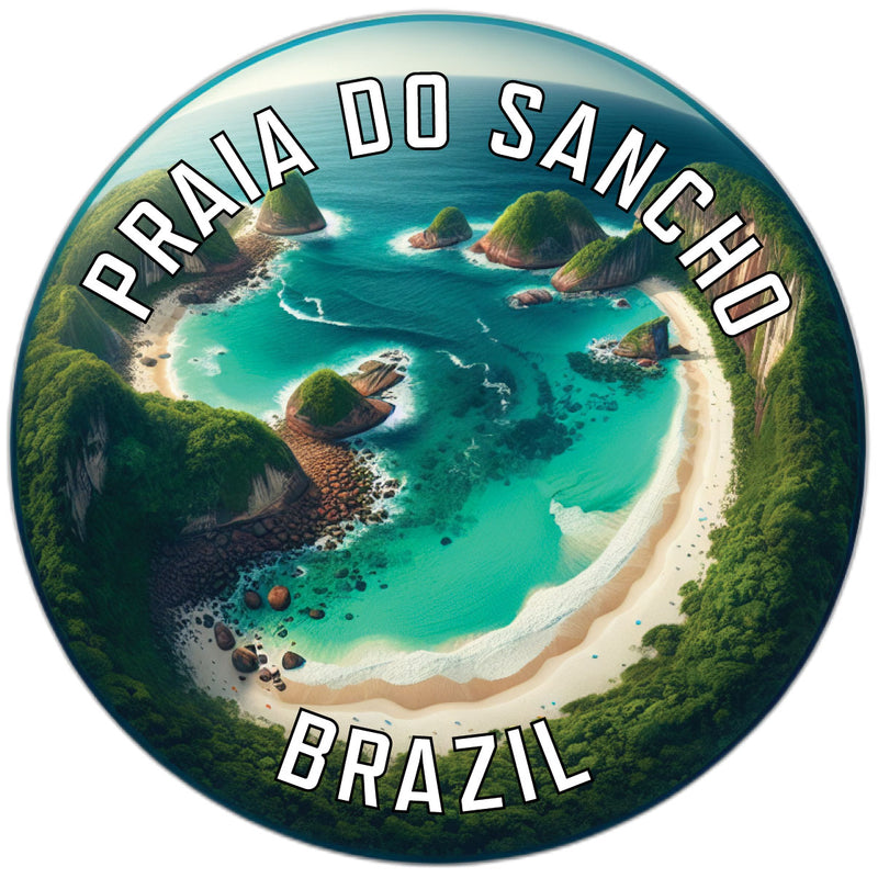 Praia do Sancho Souvenir Die Cut Flat Magnet 6-Inch