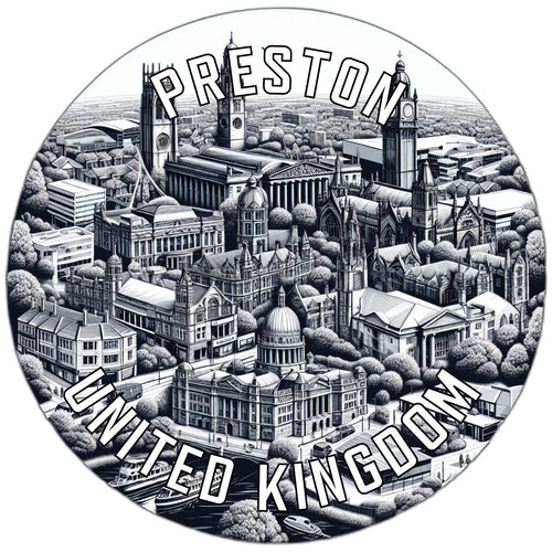 Preston United Kingdom Souvenir Vinyl Decal Sticker 2-Inch