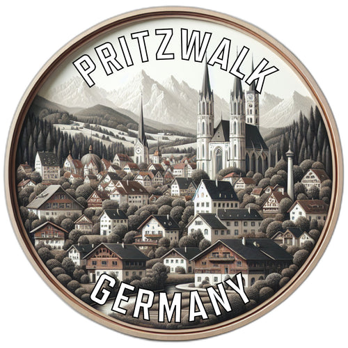 Pritzwalk Germany Souvenir Die Cut Flat Magnet 6-Inch