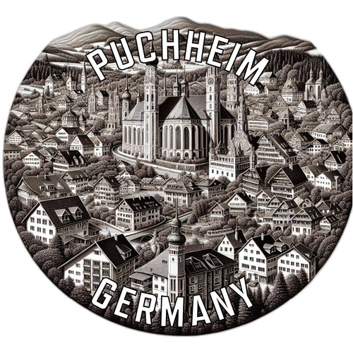 Puchheim Germany Souvenir Die Cut Flat Magnet 2-Inch