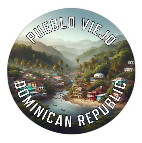 Pueblo Viejo Dominican Republic Souvenir Vinyl Decal Sticker 2-Inch