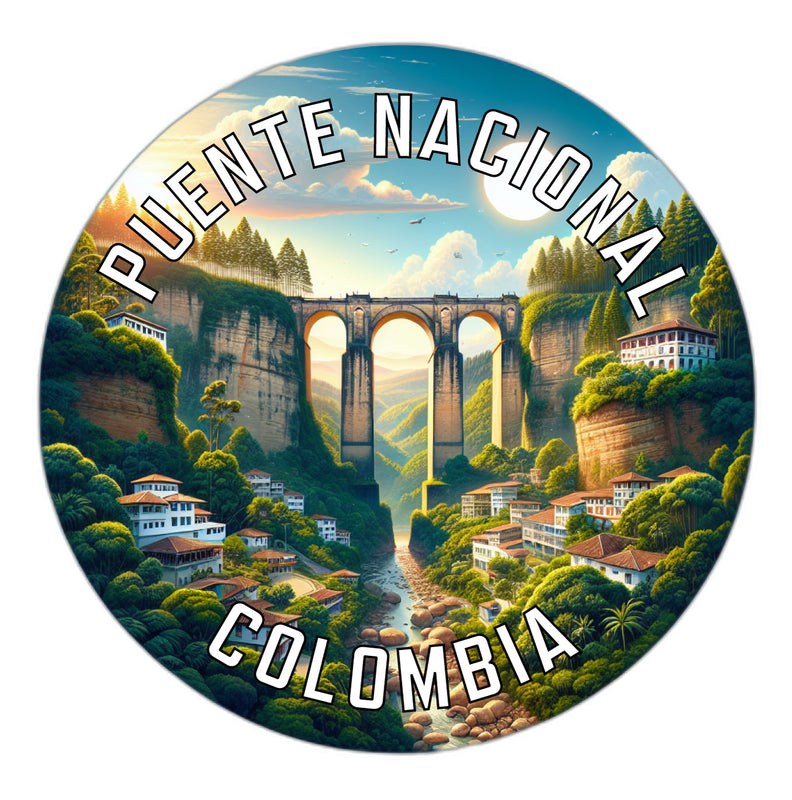 Puente Nacional Colombia Souvenir Die Cut Flat Magnet 6-Inch