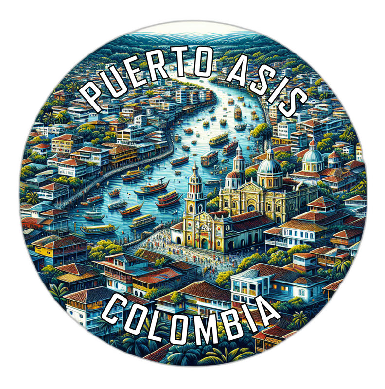 Puerto Asis Colombia Souvenir Die Cut Flat Magnet 2-Inch