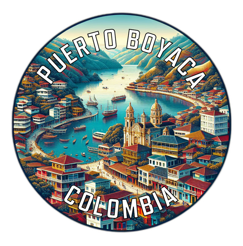Puerto Boyaca Colombia Souvenir Die Cut Flat Magnet 2-Inch