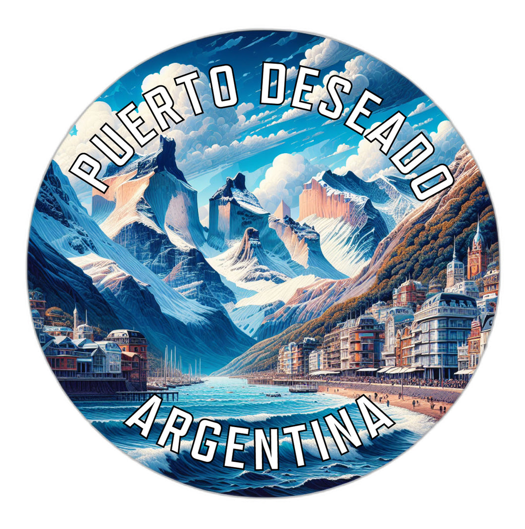 Puerto Deseado Argentina Souvenir Die Cut Flat Magnet 2-Inch