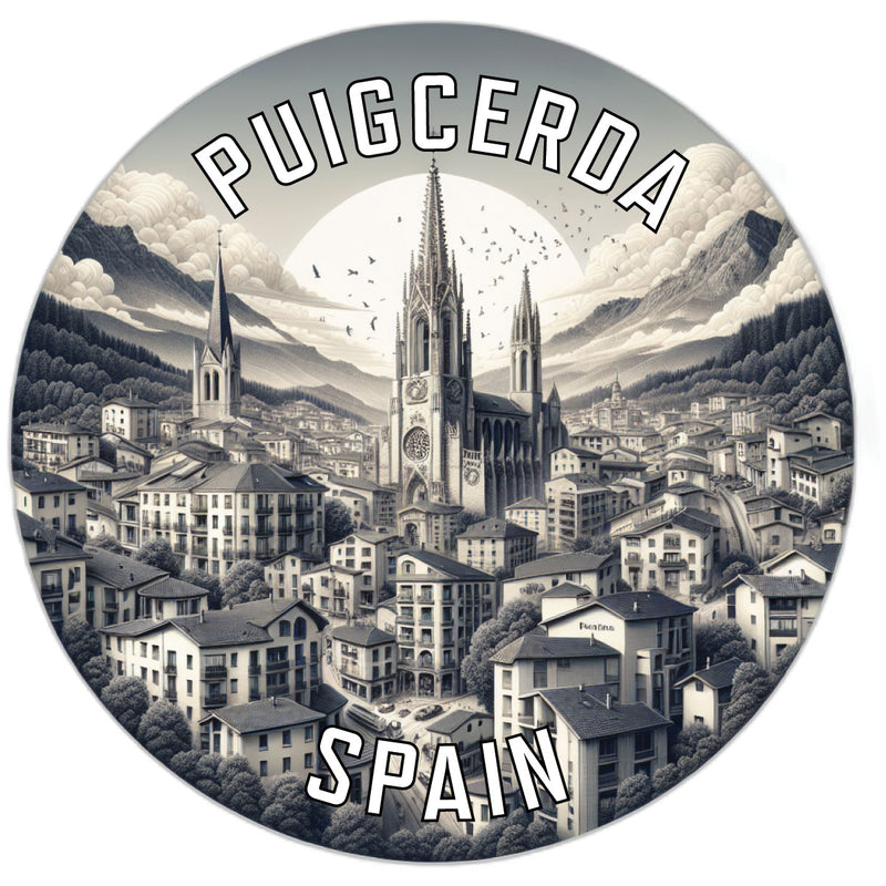 Puigcerda Spain Souvenir Die Cut Flat Magnet 2-Inch