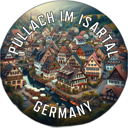 Pullach im Isartal Germany Souvenir Die Cut Flat Magnet 6-Inch