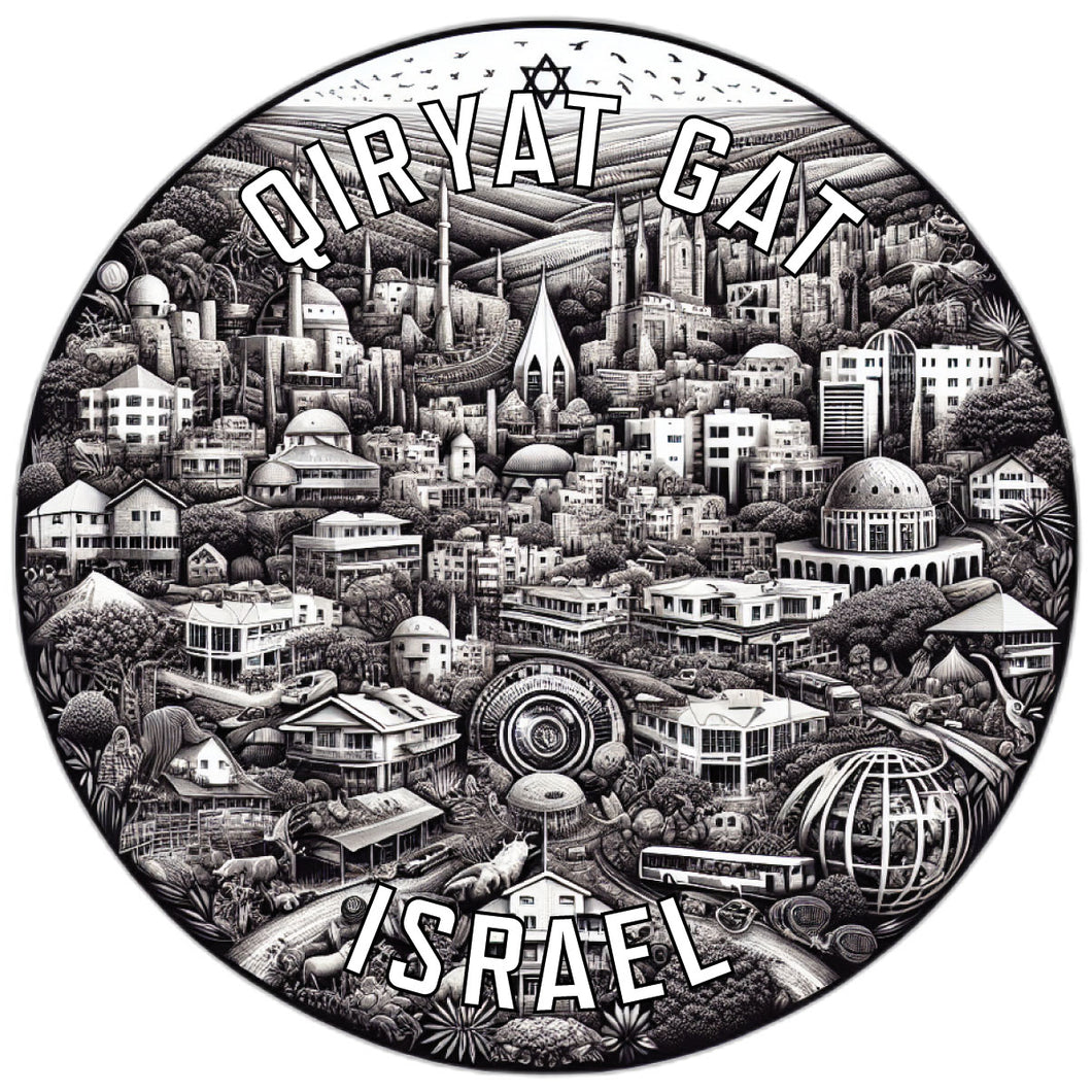 Qiryat Gat Israel Souvenir Die Cut Flat Magnet 6-Inch