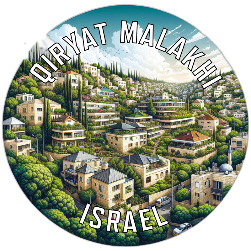 Qiryat Malakhi Souvenir Die Cut Flat Magnet 6-Inch