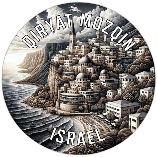 Qiryat Mozqin Israel Souvenir Die Cut Flat Magnet 6-Inch