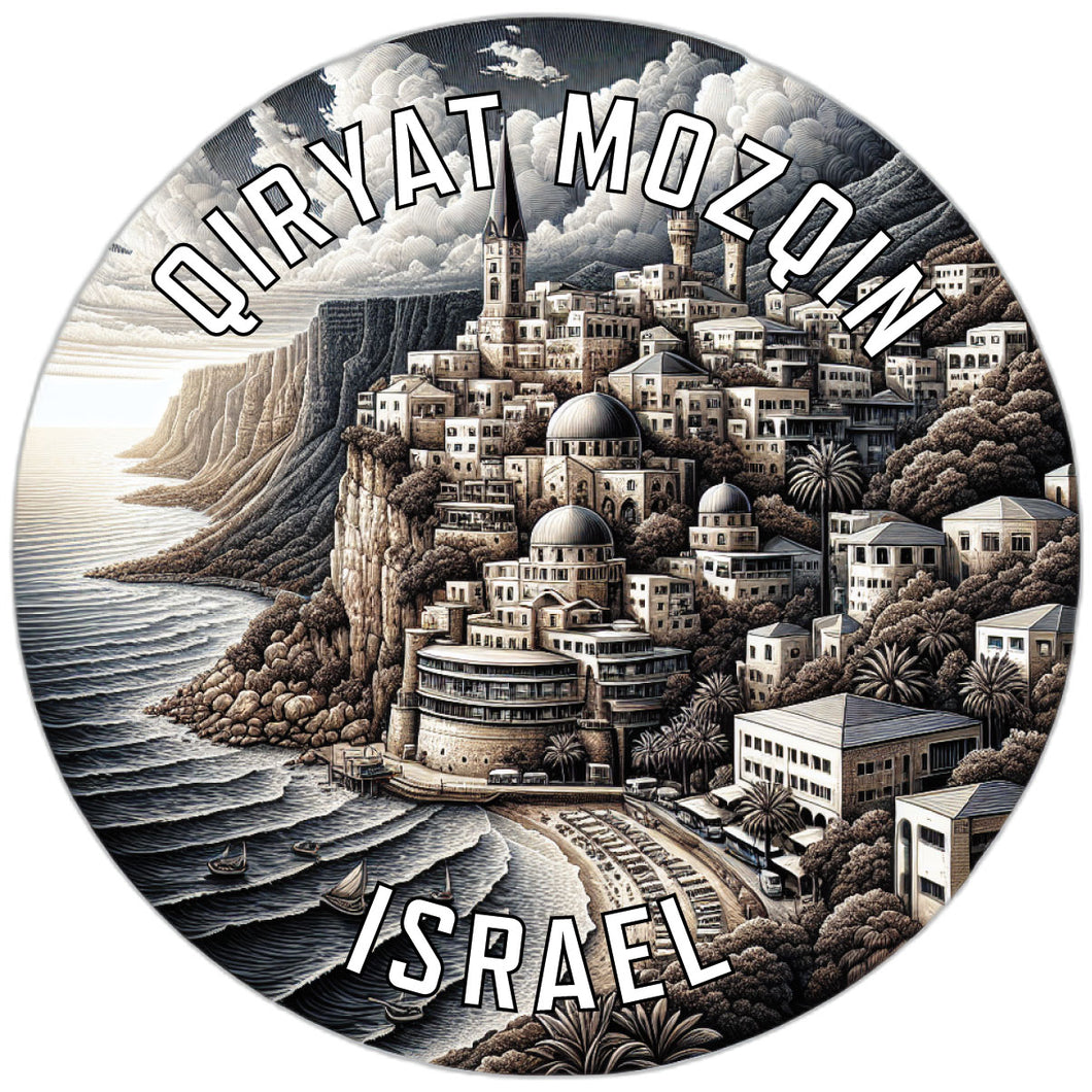 Qiryat Mozqin Israel Souvenir Die Cut Flat Magnet 6-Inch