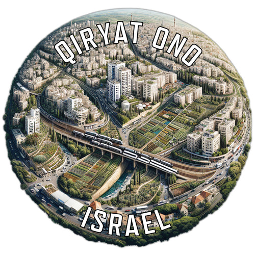 Qiryat Ono Israel Souvenir Die Cut Flat Magnet 2-Inch