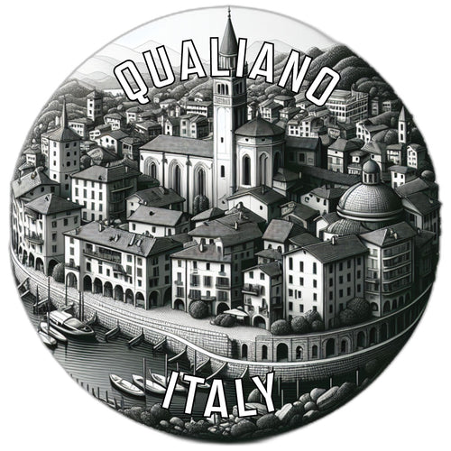 Qualiano Italy Souvenir Die Cut Flat Magnet 6-Inch