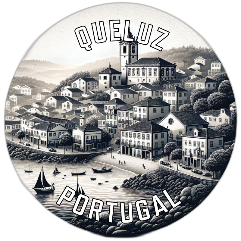 Queluz Portugal Souvenir Die Cut Flat Magnet 6-Inch