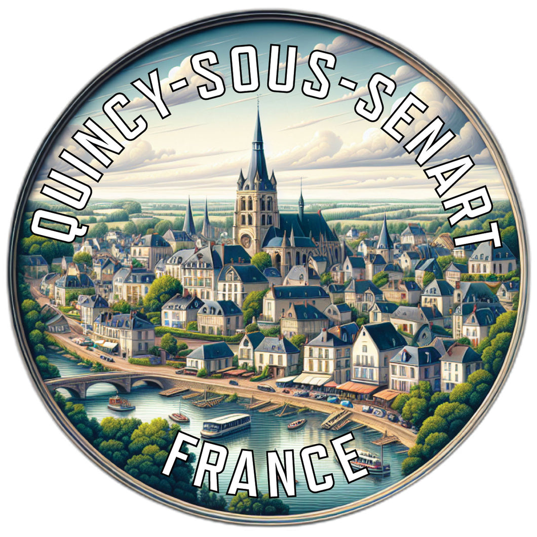 Quincy sous Senart France Souvenir Die Cut Flat Magnet 2-Inch