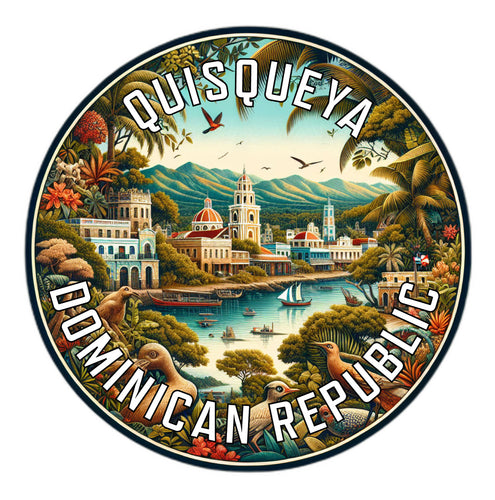 Quisqueya Dominican Republic Souvenir Vinyl Decal Sticker 6-Inch