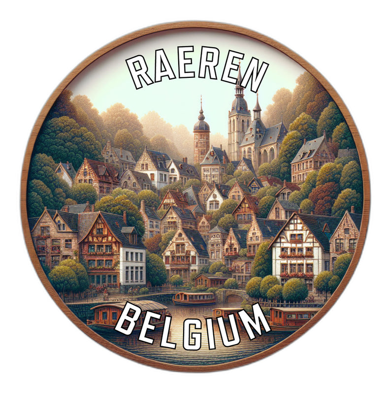 Raeren Belgium Souvenir Die Cut Flat Magnet 6-Inch