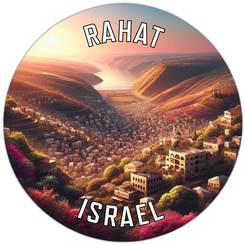 Rahat Israel Souvenir Die Cut Flat Magnet 2-Inch