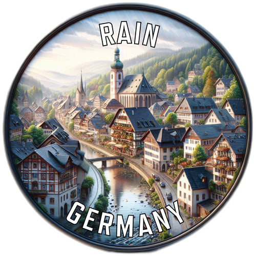 Rain Germany Souvenir Die Cut Flat Magnet 6-Inch