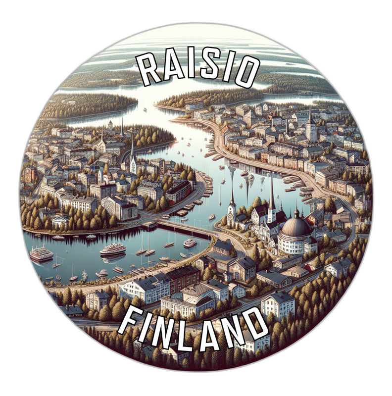 Raisio Finland Souvenir Die Cut Flat Magnet 6-Inch