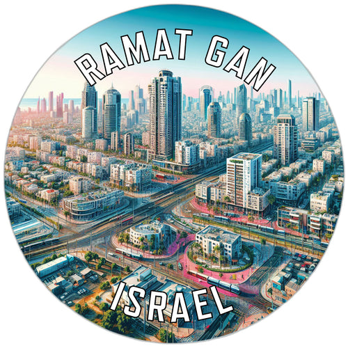 Ramat Gan Israel Souvenir Die Cut Flat Magnet 6-Inch
