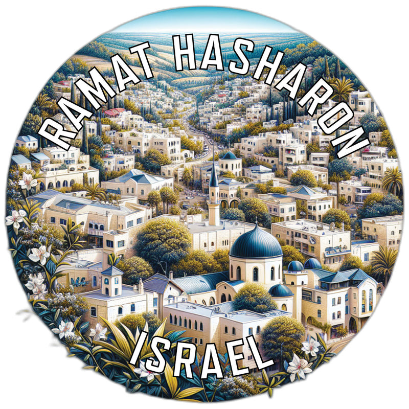 Ramat HaSharon Israel Souvenir Die Cut Flat Magnet 2-Inch