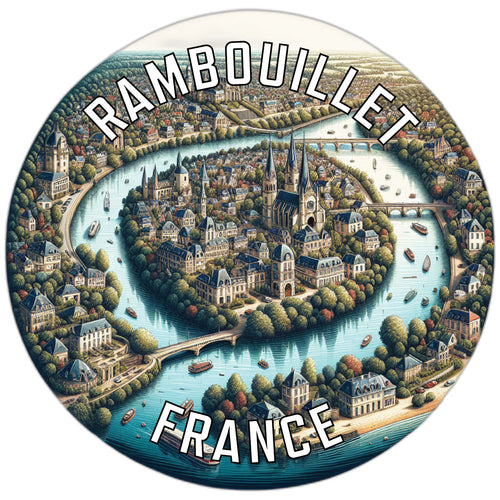 Rambouillet France Souvenir Die Cut Flat Magnet 2-Inch