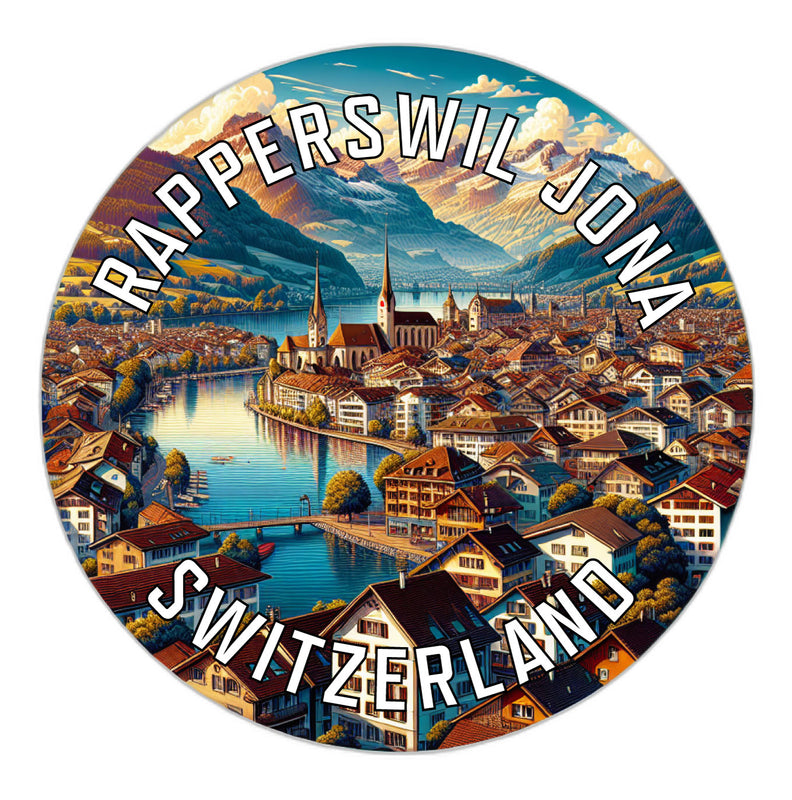 Rapperswil Jona Switzerland Souvenir Die Cut Flat Magnet 6-Inch