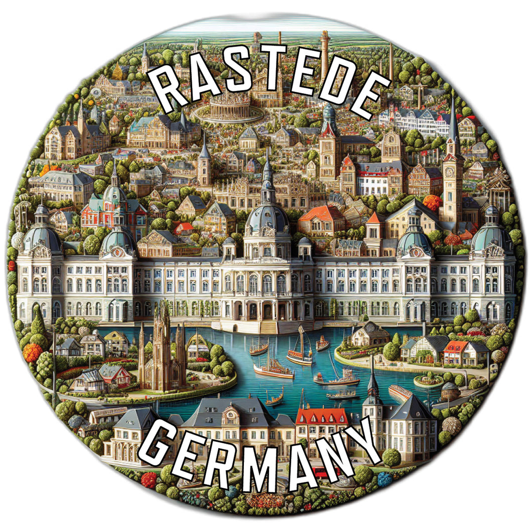 Rastede Germany Souvenir Die Cut Flat Magnet 2-Inch