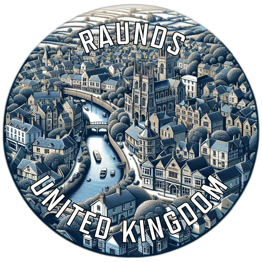 Raunds United Kingdom Souvenir Die Cut Flat Magnet 2-Inch
