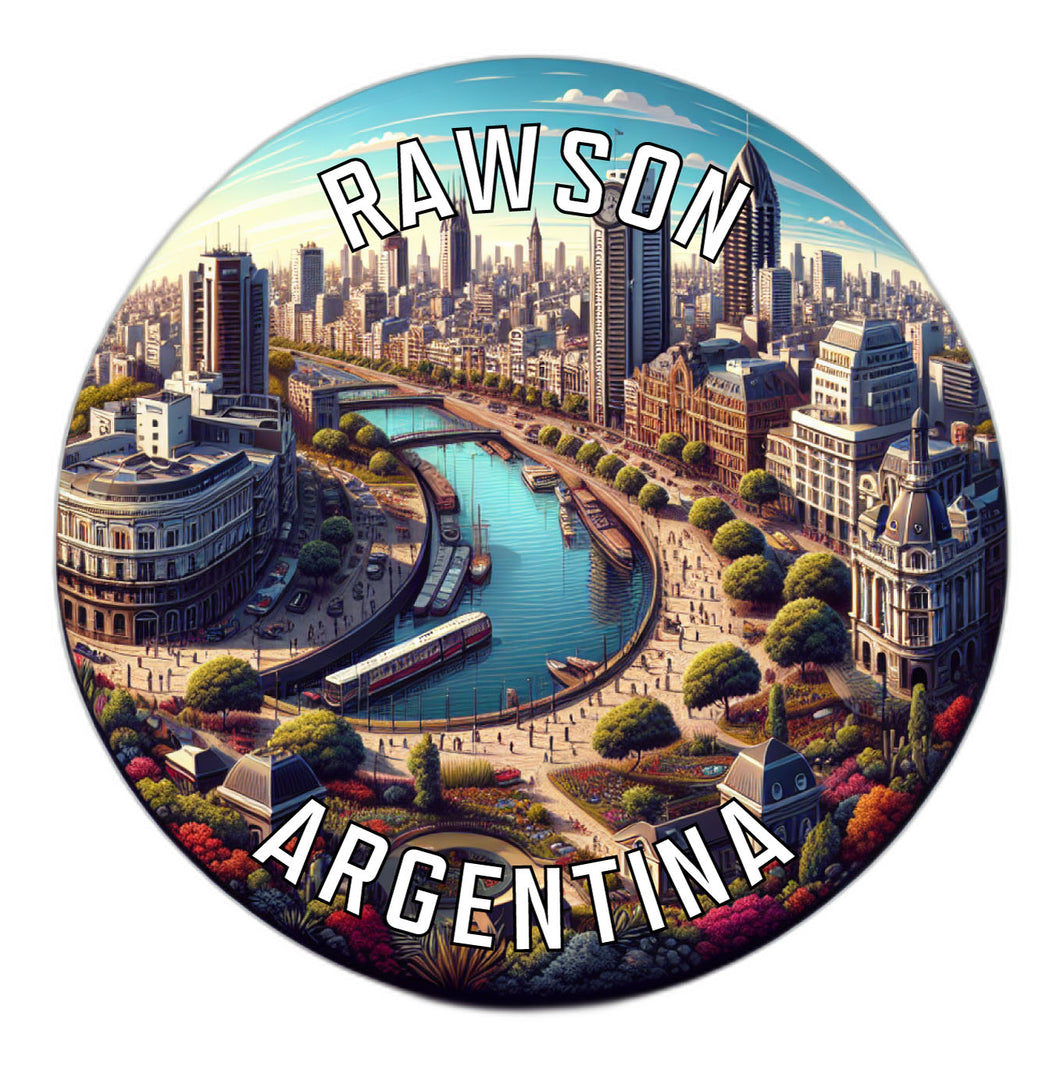 Rawson Argentina Souvenir Die Cut Flat Magnet 6-Inch
