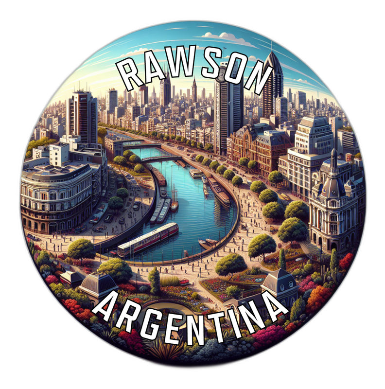 Rawson Argentina Souvenir Die Cut Flat Magnet 6-Inch