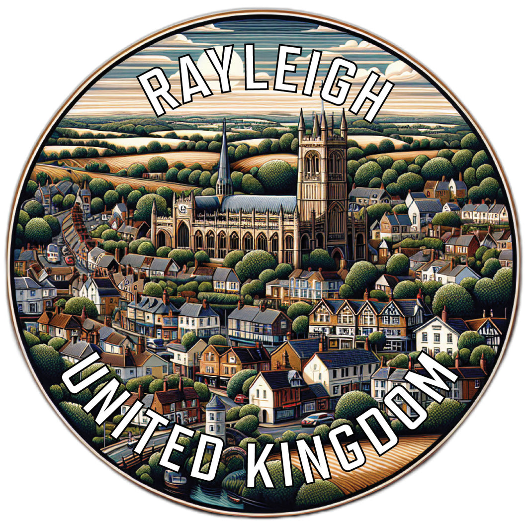 Rayleigh United Kingdom Souvenir Die Cut Flat Magnet 6-Inch
