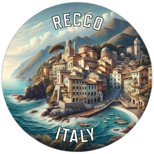 Recco Italy Souvenir Die Cut Flat Magnet 2-Inch