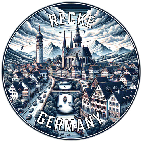 Recke Germany Souvenir Die Cut Flat Magnet 6-Inch