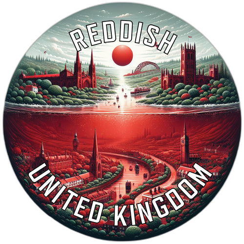 Reddish United Kingdom Souvenir Die Cut Flat Magnet 2-Inch