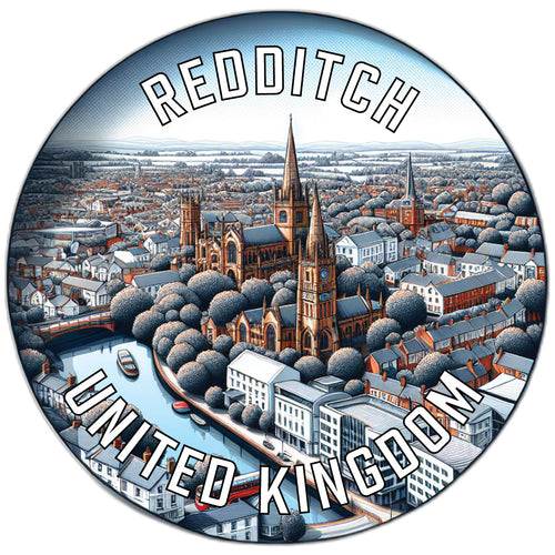 Redditch United Kingdom Souvenir Vinyl Decal Sticker 6-Inch