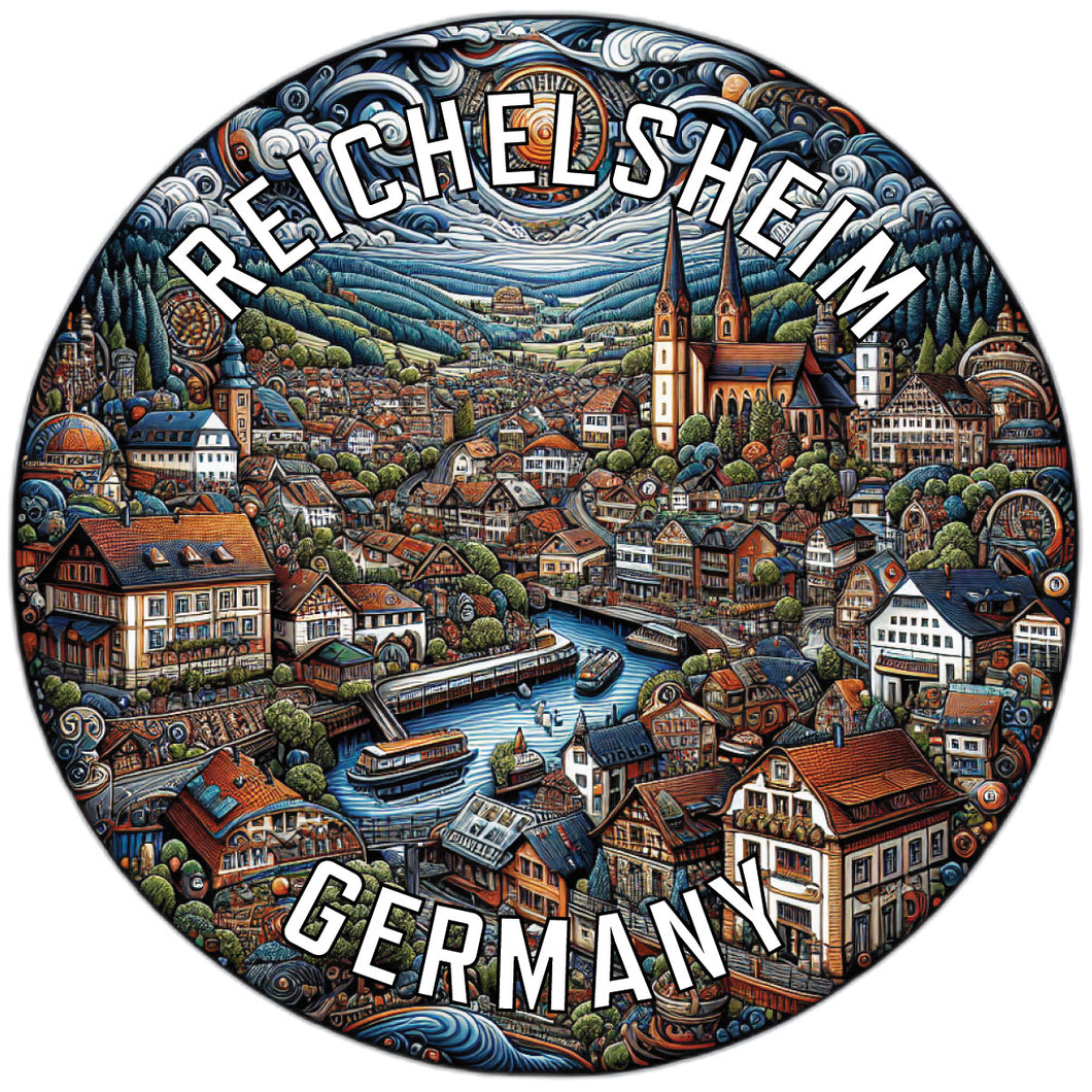 Reichelsheim Germany Souvenir Die Cut Flat Magnet 2-Inch
