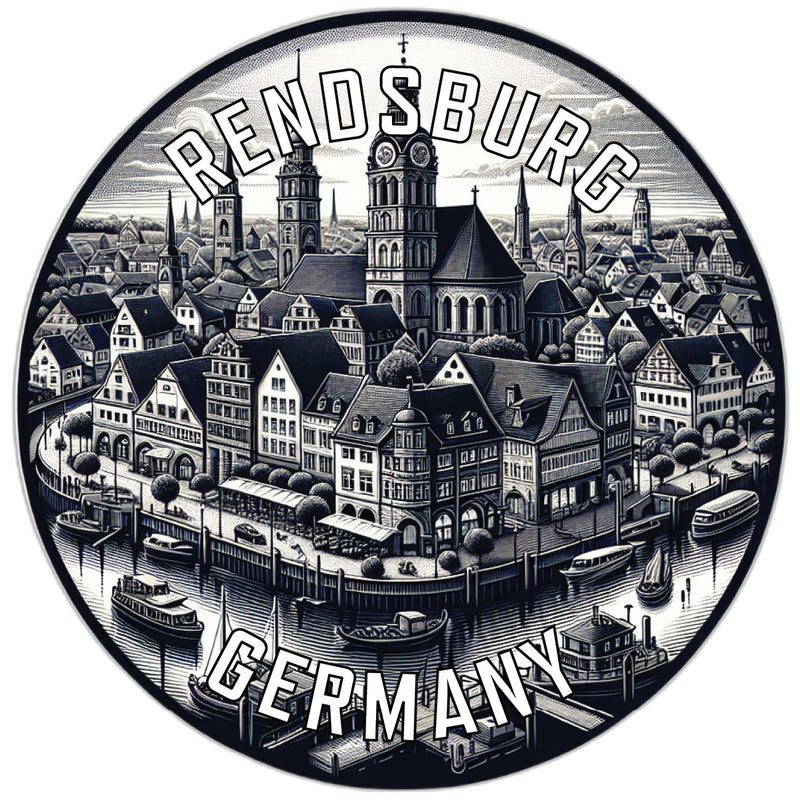 Rendsburg Germany Souvenir Die Cut Flat Magnet 6-Inch