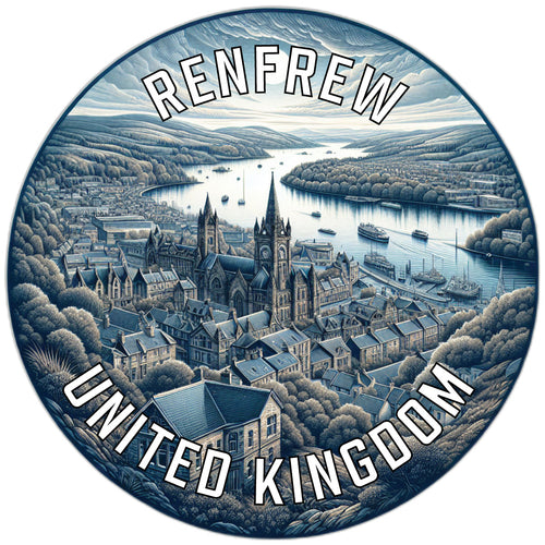 Renfrew United Kingdom Souvenir Die Cut Flat Magnet 6-Inch