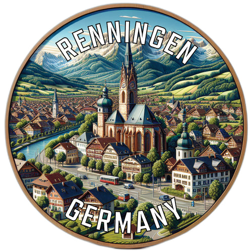 Renningen Germany Souvenir Die Cut Flat Magnet 6-Inch