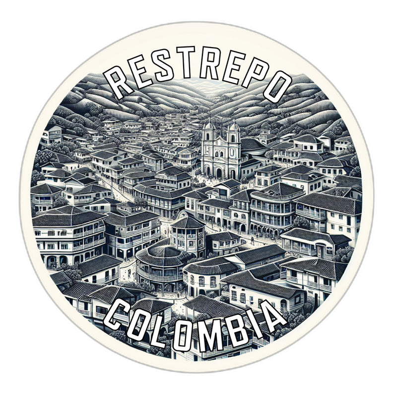 Restrepo Colombia Souvenir Die Cut Flat Magnet 6-Inch