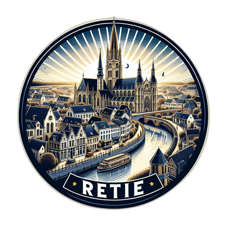 Retie Belgium_updated Souvenir Vinyl Decal Sticker 2-Inch